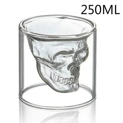 Double Layered Glass Skull Coffee Mug