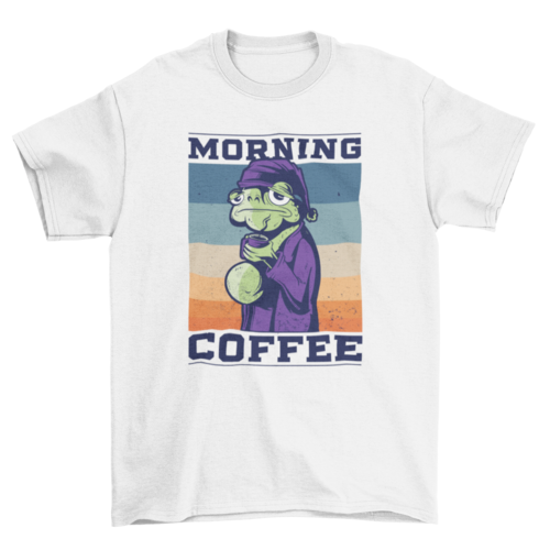 Morning coffee frog t-shirt