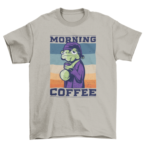 Morning coffee frog t-shirt