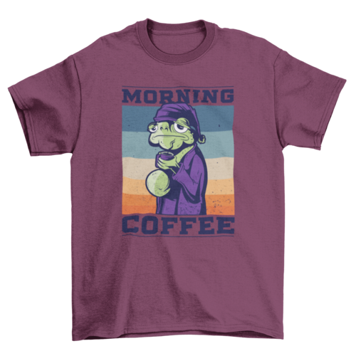 Morning coffee frog t-shirt