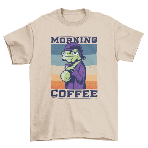 Morning coffee frog t-shirt