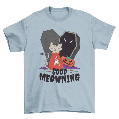 Coffee Halloween Cat T-shirt