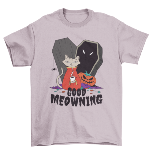 Coffee Halloween Cat T-shirt