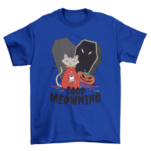 Coffee Halloween Cat T-shirt