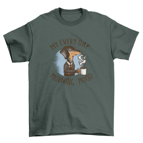 Coffee dog t-shirt