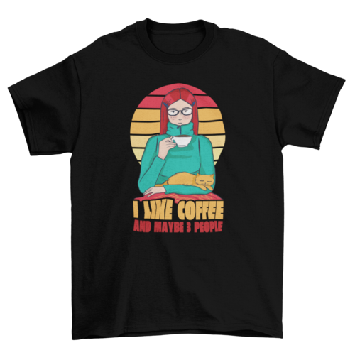 Coffee lover introvert t-shirt