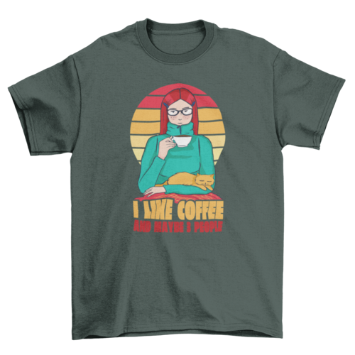 Coffee lover introvert t-shirt